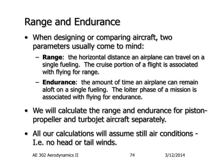 range and endurance