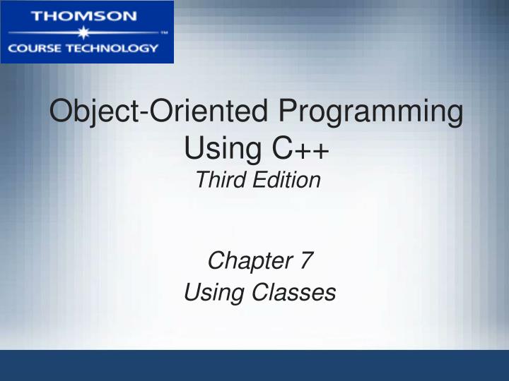 object oriented programming using c third edition
