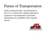 Future of Transportation