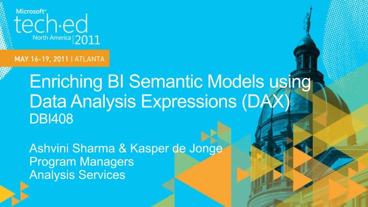 enriching bi semantic models using data analysis expressions dax dbi408