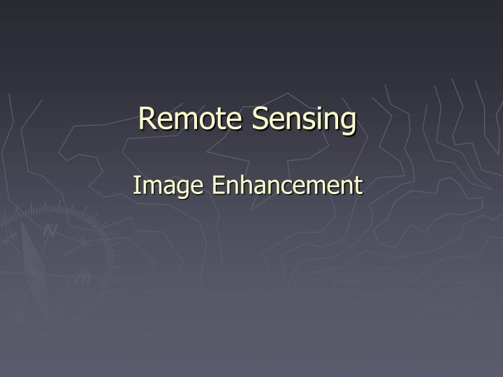 remote sensing image enhancement