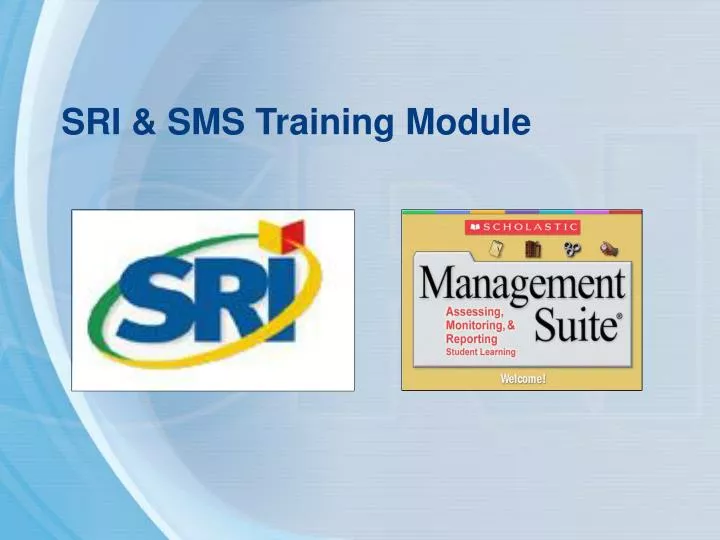 sri sms training module