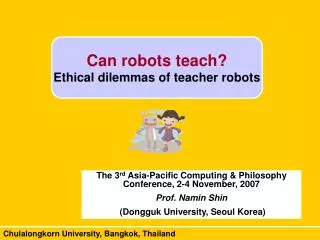 Can robots teach? Ethical dilemmas of teacher robots
