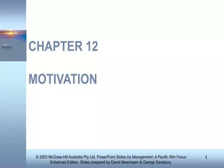 chapter 12 motivation