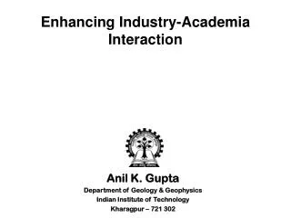 Enhancing Industry-Academia Interaction