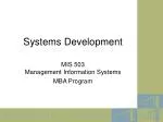 Systems Development - slide 1