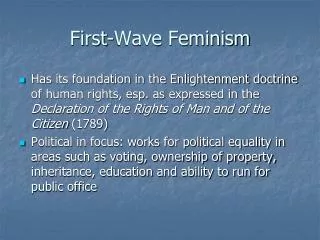 First-Wave Feminism