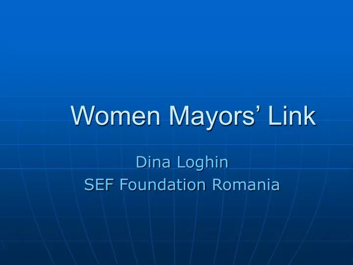 women mayors link