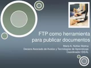 FTP como herramienta para publicar documentos