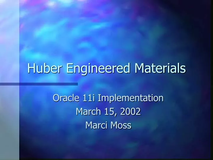 huber engineered materials