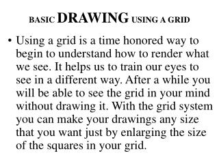 BASIC DRAWING USING A GRID
