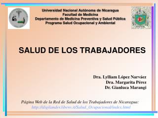 Universidad Nacional Autónoma de Nicaragua Facultad de Medicina Departamento de Medicina Preventiva y Salud Pública Pro