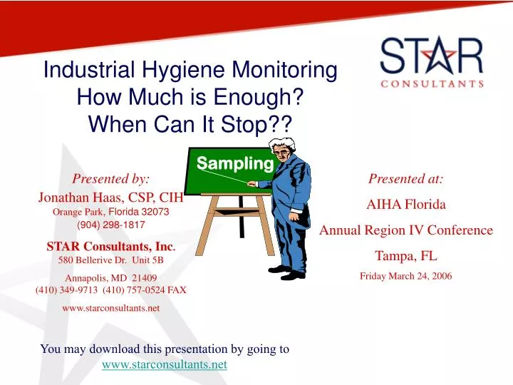 industrial hygiene monitoring how much is enough when can it stop