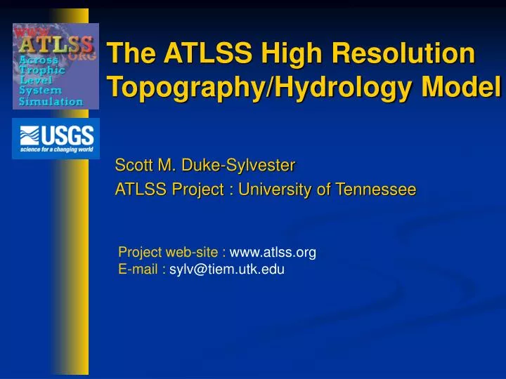 the atlss high resolution topography hydrology model