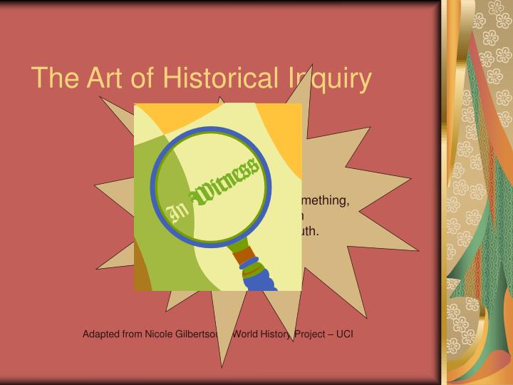 the art of historical inquiry
