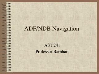 ADF/NDB Navigation