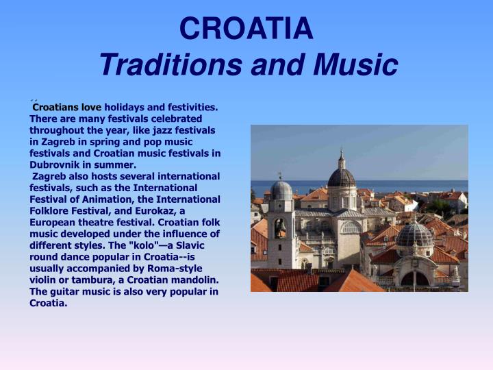 croatia traditions and music