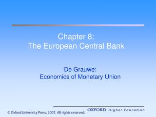 Chapter 8: The European Central Bank