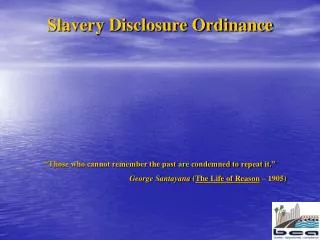 Slavery Disclosure Ordinance