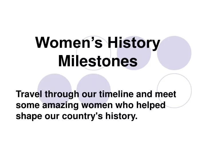 women s history milestones