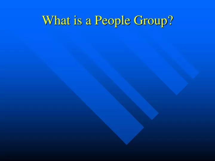 what is a people group
