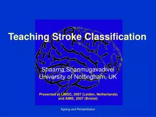Teaching Stroke Classification