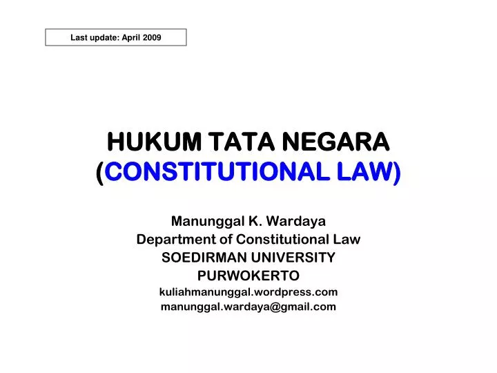 hukum tata negara constitutional law
