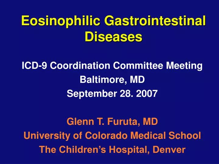 eosinophilic gastrointestinal diseases