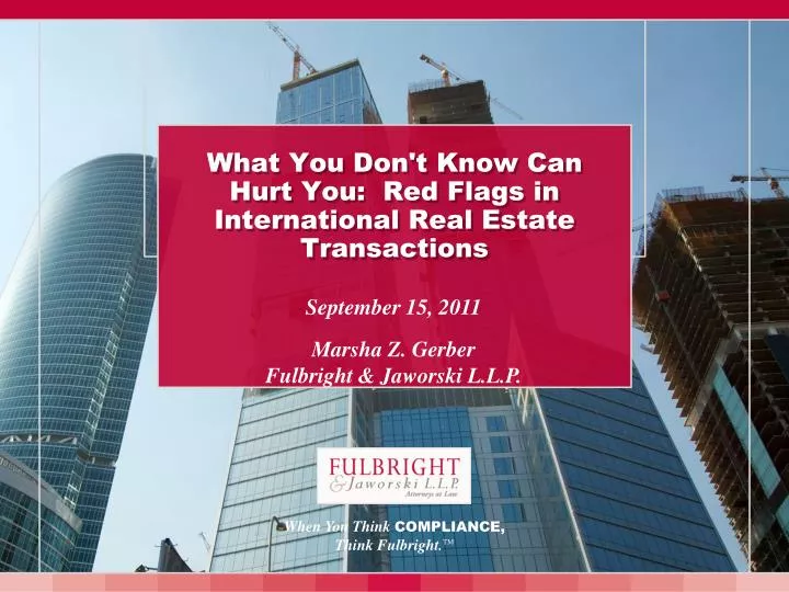what you don t know can hurt you red flags in international real estate transactions