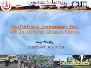 Institutional Arrangement for STD in Selected Chinese Cities