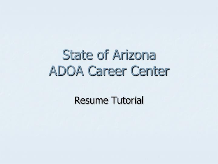 state of arizona adoa career center