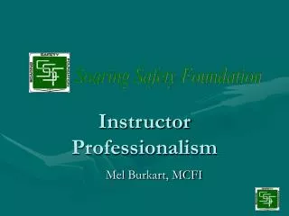 Instructor Professionalism