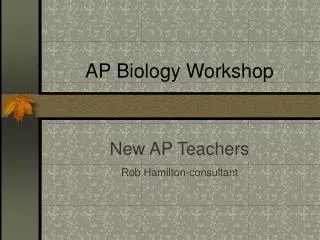 AP Biology Workshop