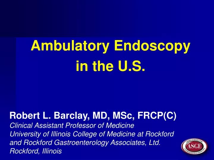 ambulatory endoscopy in the u s