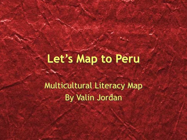 let s map to peru