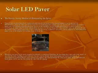 Using Solar Paver Lights Is The Innovative Way To Brighten U