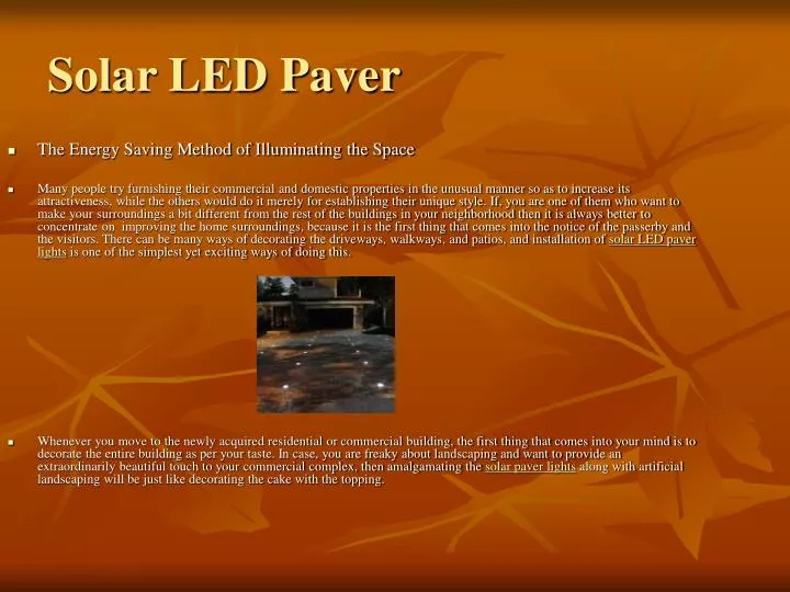 solar led paver