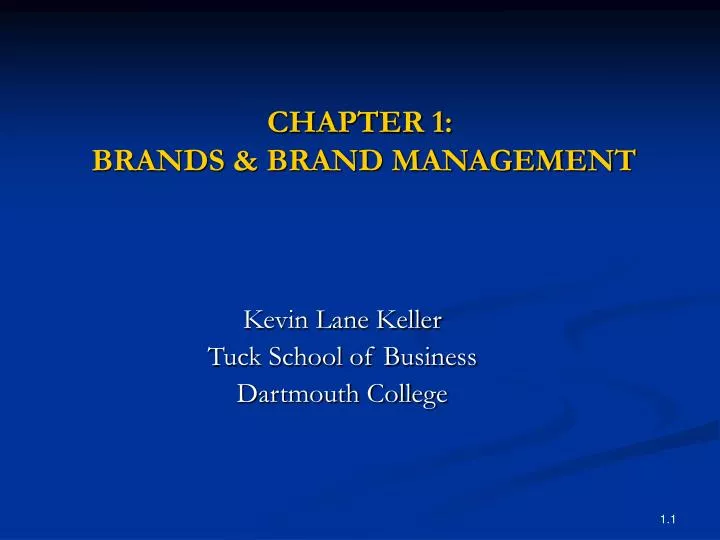 chapter 1 brands brand management