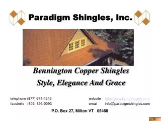 Paradigm Shingles, Inc.