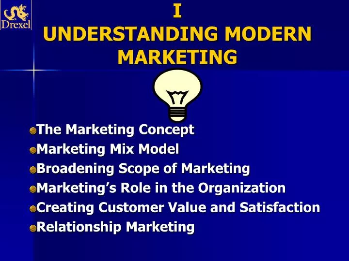 i understanding modern marketing