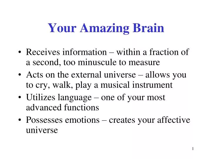 your amazing brain