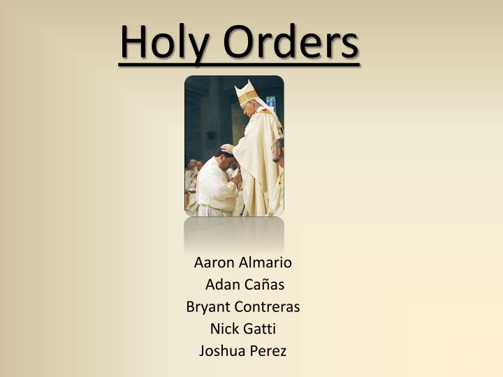holy orders