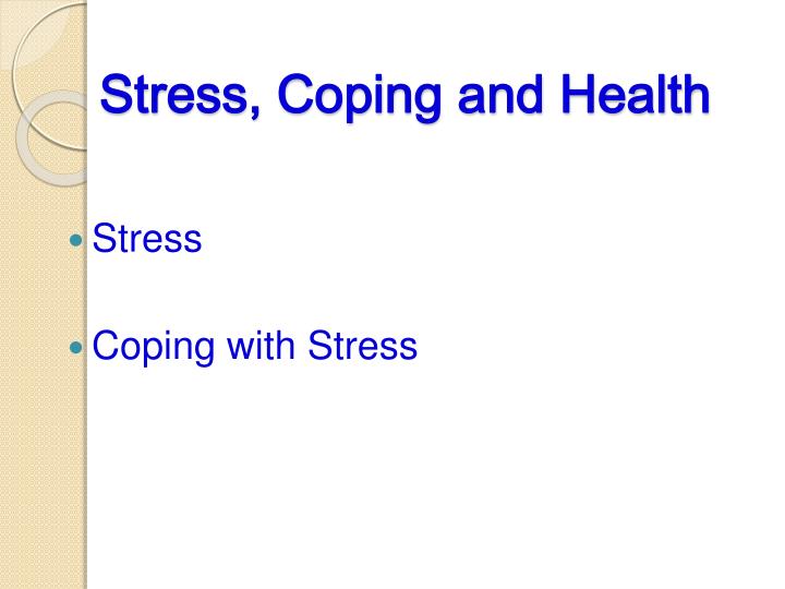 stress coping and health