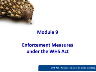 Module 9 Enforcement Measures under the WHS Act