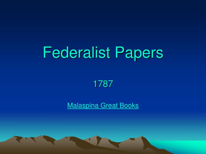 federalist papers