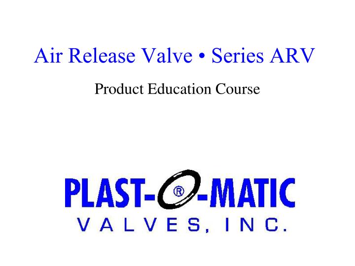 air release valve series arv
