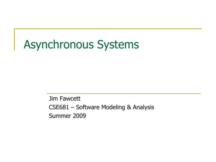 asynchronous systems