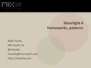 Silverlight 4 frameworks, patterns