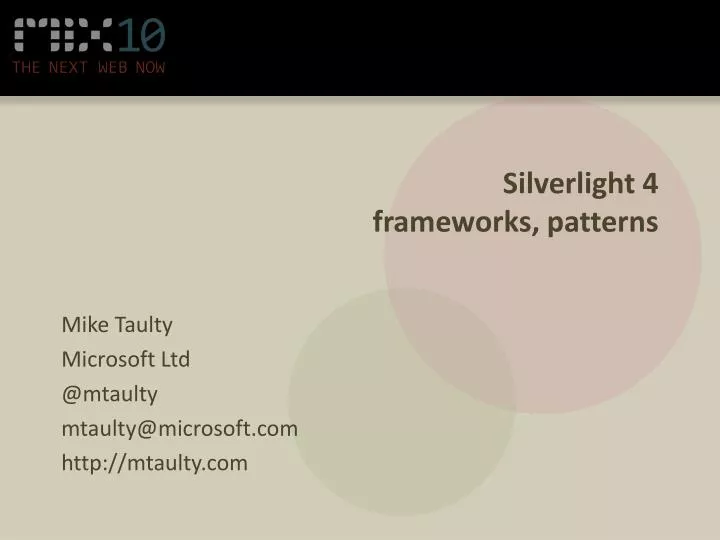 silverlight 4 frameworks patterns