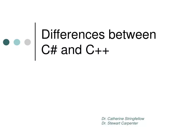 differences between c and c